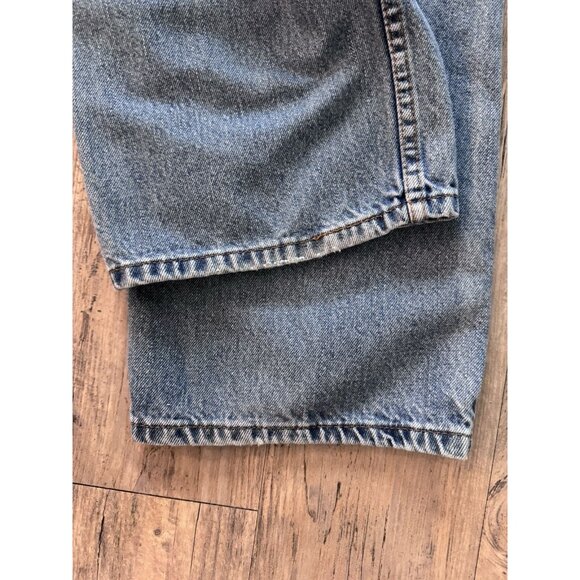 Levi's 505 Jeans Mens Size 40 x 30 Regular Fit Straight Denim Blue - Picture 6 of 14